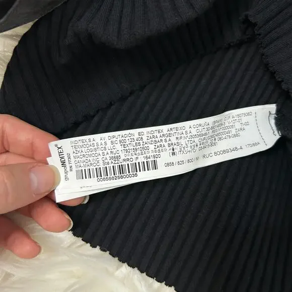 ZARA Crop Top Womens Size Medium Organza Party Glam Hollywood Avant Garde Bold - Picture 8 of 11